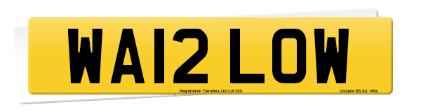 Registration number WA12 LOW